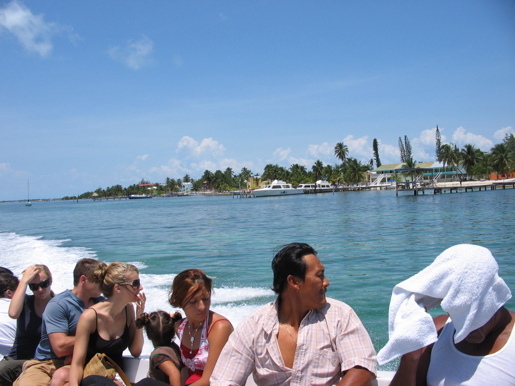 arriving at Caye Caulker